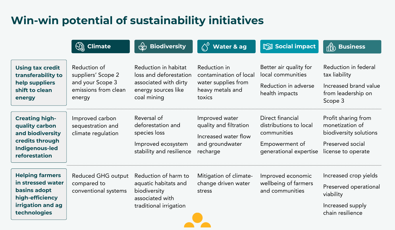 Telling the ROI story of your sustainability initiatives examples